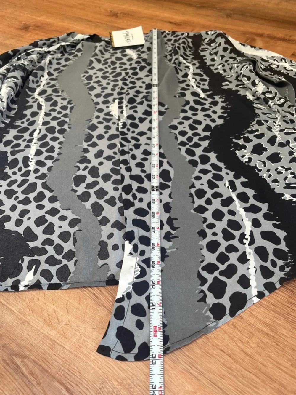 Bob Mackie Wearable Art Kimono Cardigan NEW XL Layering Animal Print Open Front